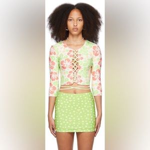 OMIGHTY x SSENSE Exclusive White Hibiscus Cut-Out Long Sleeve T-Shirt